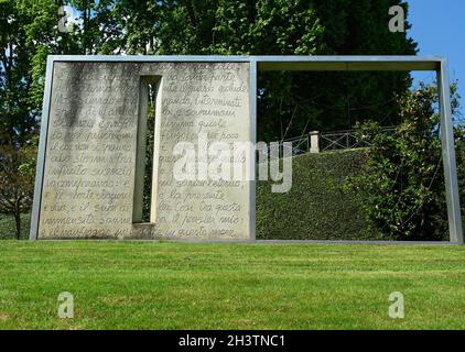 Moderne Kunst im Dona Maria II Park von Santo Tirso, Porto - Portugal Stockfoto