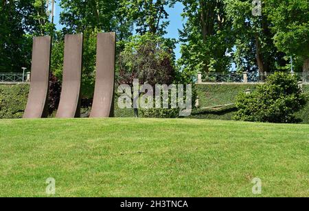 Moderne Kunst im Dona Maria II Park von Santo Tirso, Porto - Portugal Stockfoto