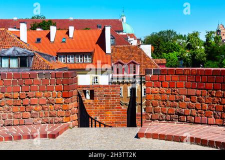 Warschau, Polen Barbican oder Barbakan Stockfoto