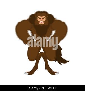 Werwolf isoliert. werwolf Monster. wolfman Monstrosity Vektor Illustration Stock Vektor