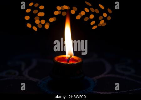 Selektiver Fokus Bild von Happy Diwali.Famous Indian Festival. Stockfoto