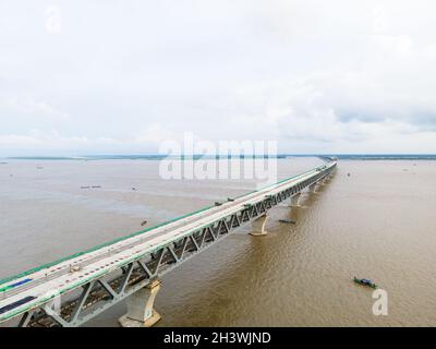 Padma Mehrzweckbrücke Bangladesch Stockfoto
