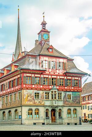 Rathaus Stein am Rhein, Schweiz Stockfoto