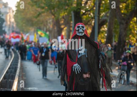 Rom, Italien 30/10/2021: Protestdemonstration gegen den G20-Gipfel. © Andrea Sabbadini Stockfoto