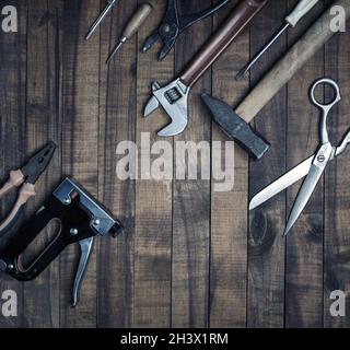 Alte Vintage-Werkzeuge Stockfoto