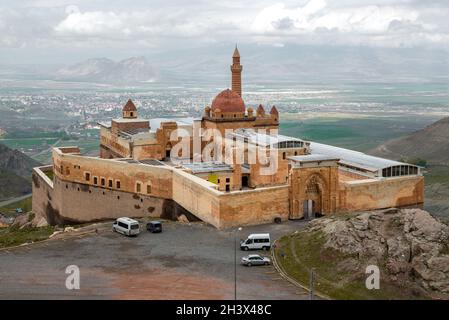 Ishak Pasha Palast und Komplex in Doğubeyazıt Bezirk der Stadt Ağrı in der östlichen Türkei. Stockfoto