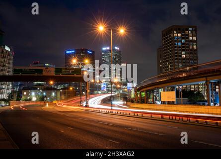 Ampelwege auf Aspen Way, Canary Wharf London England Großbritannien Stockfoto