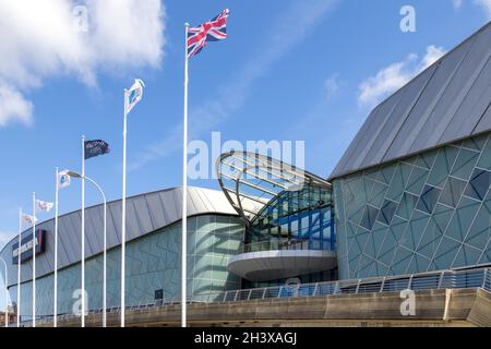 LIVERPOOL, Großbritannien - JULI 14 : Liverpool Arena and Convention Centre in Liverpool, England am 14. Juli 2021 Stockfoto