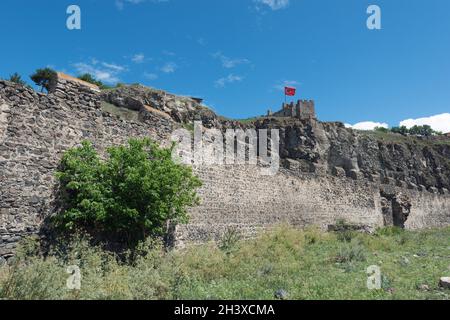 Mauer der Ardahan Festung, Nordosten der Türkei Stockfoto