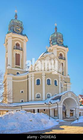 Katholische Pfarrkirche St. Peter und Paul, Lindenberg i. AllgÃ¤U Stockfoto