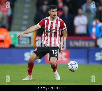 Sheffield, England, 30. Oktober 2021. John Egan von Sheffield Utd während des Sky Bet Championship-Spiels in der Bramall Lane, Sheffield. Bildnachweis sollte lauten: Simon Bellis/ Sportimage Stockfoto