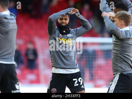 Sheffield, England, 30. Oktober 2021. Lliman Ndiaye von Sheffield Utd beim Sky Bet Championship-Spiel in der Bramall Lane, Sheffield. Bildnachweis sollte lauten: Simon Bellis/ Sportimage Stockfoto