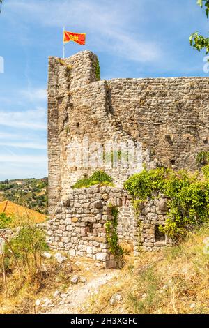 Alte Bar Festung Steinmauern und Zitadelle, Bar, Montenegro Stockfoto