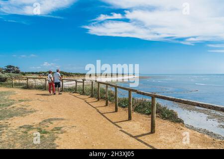 Pointe de Chassiron auf der Insel OlÃ©ron Stockfoto