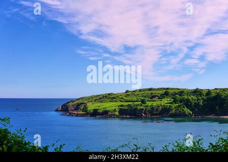 04. Juni 2021. Brixham, Großbritannien. Blick von der Klippe in Berry Head an der englischen Riviera Devon, UK. Stockfoto