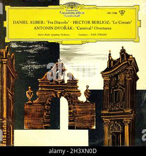 Auber Fra diavolo â €¢ Berlioz Le Corsair â €¢ Dvorak Carnival Overture - Strauss DGG Tulips 10  - Klassische Musik Vintage Vinyl Schallplatte Stockfoto