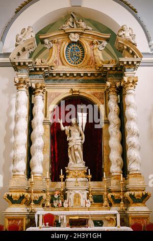 Dubrovnik, Kroatien - 04. Mai 2016: Dubrovnik, Kroatien - 04. Mai 2016: Innenraum der Kirche der Heiligen Verkündigung in der Altstadt Stockfoto