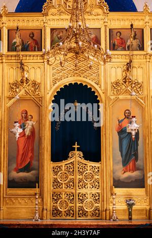 Dubrovnik, Kroatien - 04. Mai 2016: Innenraum der Kirche der Heiligen Verkündigung in der Altstadt von Dubrovnik, Kroatien. Stockfoto