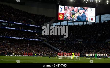 London, England - 30. OKTOBER: Während der Premier League zwischen Tottenham Hotspur und Manchester United am 30. Oktober 2021 im Tottenham Hotspur-Stadion in London, England Stockfoto