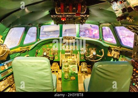 TWA Trans World Airlines Lockheed L1649A Starliner Connie Aircraft Cockpit Airport New York JFK Stockfoto