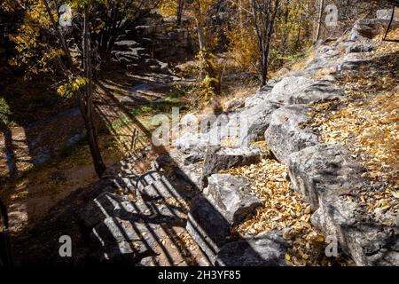 Blick auf den Santa Fe Fluss Stockfoto