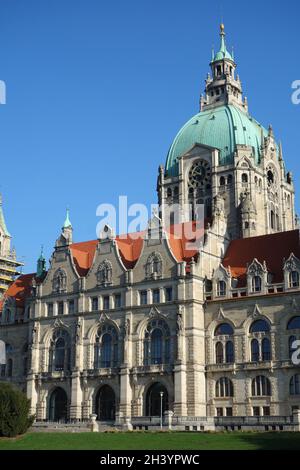 Neues Rathaus in Hannover Stockfoto