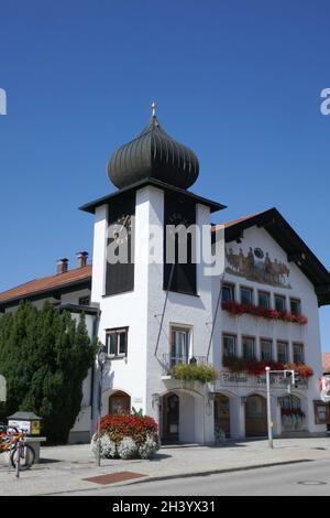 Rathaus Rottach-Egern am Tegernsee Stockfoto