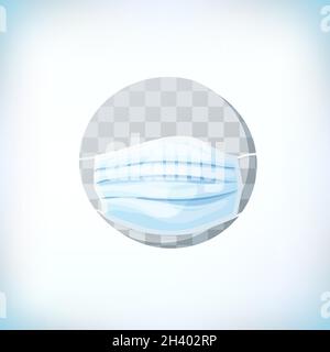 Cartoon medizinische Maske Vorlage. Vektor-Konzept für das Gesundheitswesen. Medizinisches Konzept Stock Vektor