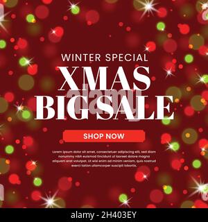 Verschwommene weihnachten Verkauf Vektor Design Illustration Stock Vektor