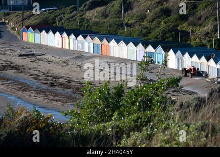 Bootsschuppen am Titahi Bay Beach, Porirua, Wellington, Nordinsel, Neuseeland Stockfoto