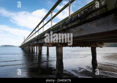 Petone Wharf, Hafen von Wellington, Nordinsel, Neuseeland Stockfoto