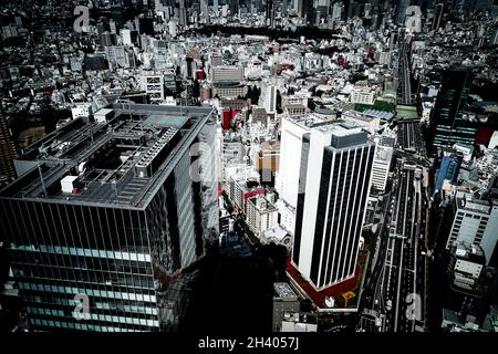 Der Blick vom Shibuya Sky Observatorium Stockfoto