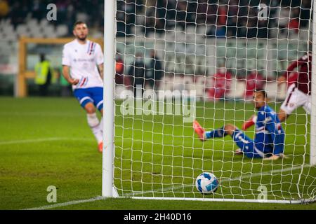 Turin, Italien. 30. Oktober 2021. Während der italienischen Serie A Fußballspiel zwischen Turin FC und UC Sampdoria am 30. Oktober 2021 im Olimpico Grande Torino Stadion in Turin, Italien Kredit: Unabhängige Fotoagentur/Alamy Live News Stockfoto