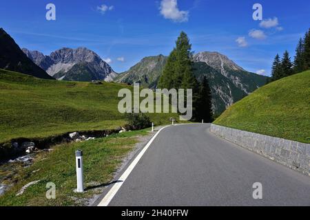 Hahntennjoch, Alpenpass in den Lechtaler alpen, Österreich, tirol Stockfoto