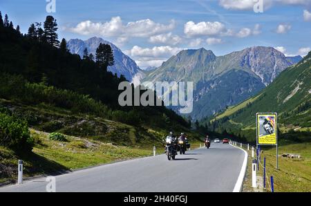 Hahntennjoch, Alpenpass in den Lechtaler alpen, Österreich, tirol Stockfoto