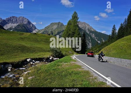 Hahntennjoch, Alpenpass in den Lechtaler alpen, Österreich, tirol Stockfoto