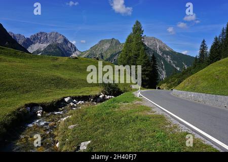 Hahntennjoch, Alpenpass in den Lechtaler alpen, Österreich, tirol Stockfoto