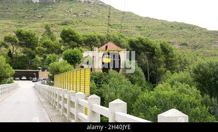 Montserrat Teleferico Bridge, Barcelona, Katalonien, Spanien, Europa Stockfoto