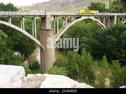 Montserrat Teleferico Bridge, Barcelona, Katalonien, Spanien, Europa Stockfoto