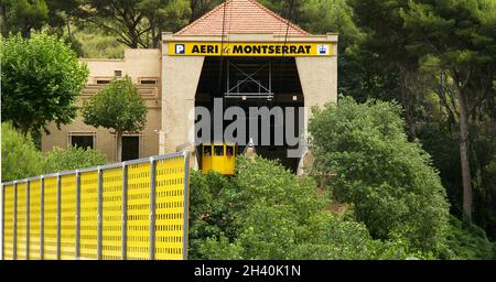 Montserrat Teleferico Bridge, Barcelona, Katalonien, Spanien, Europa Stockfoto