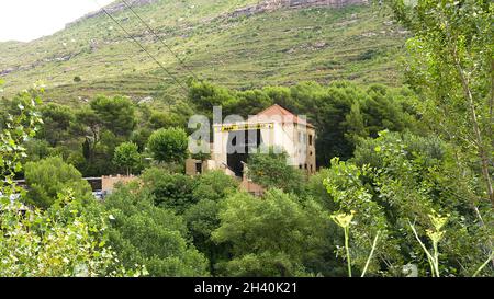 Montserrat Teleferico Bridge, Barcelona, Katalonien, Spanien, Europa Stockfoto