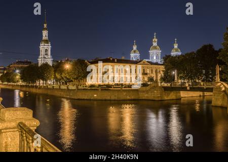 St. Nicholski Marinekathedrale in Sankt Petersburg Stockfoto