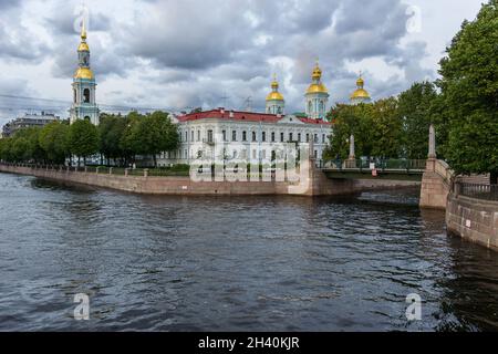 St. Nicholski Marinekathedrale in Sankt Petersburg Stockfoto