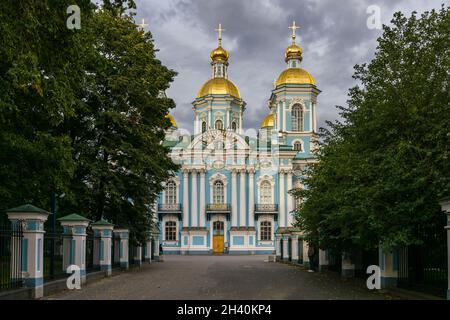 St. Nicholski Marinekathedrale in Sankt Petersburg Stockfoto
