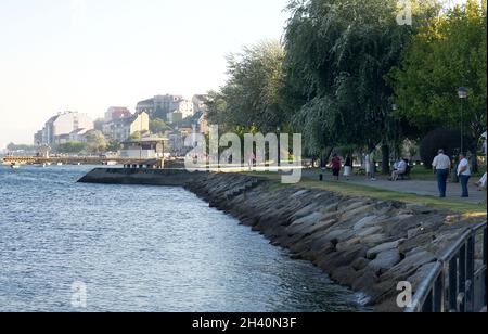 Paseo de Moana, Vigo, Pontevedra, Galicien, Spanien, Europa. Stockfoto