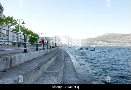 Paseo de Moana, Vigo, Pontevedra, Galicien, Spanien, Europa. Stockfoto