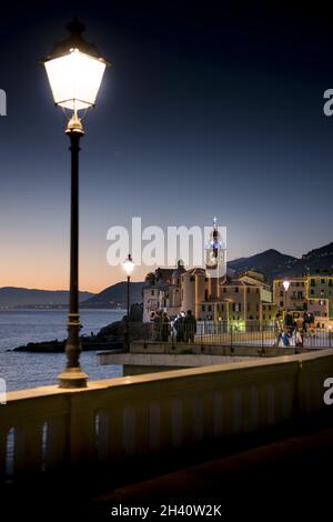 Basilika Santa Maria dell'Assunta in Camogli Stockfoto