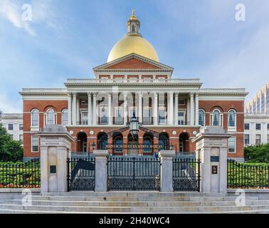 Massachusetts State House in Boston Stockfoto