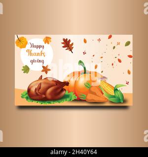 Happy Thanksgiving Karte Stock Vektor