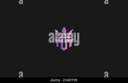 BUCHSTABE M-LOGO MIT KRONENSYMBOL ZUR ILLUSTRATION Stock Vektor